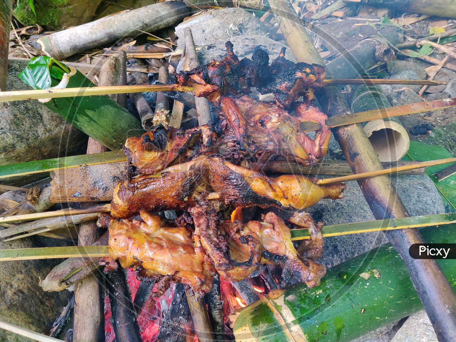 Chicken roasting in jungle of Arunachal Pradesh | North East India