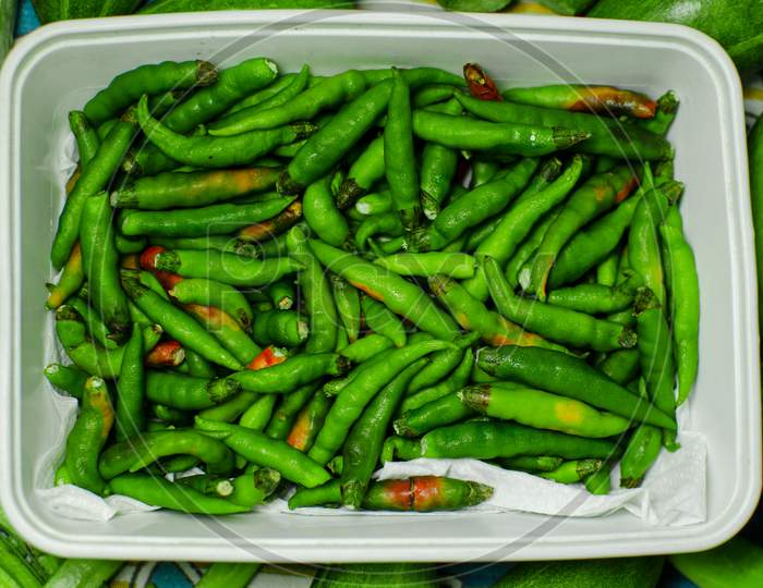 Indian Green Chillies For Masala