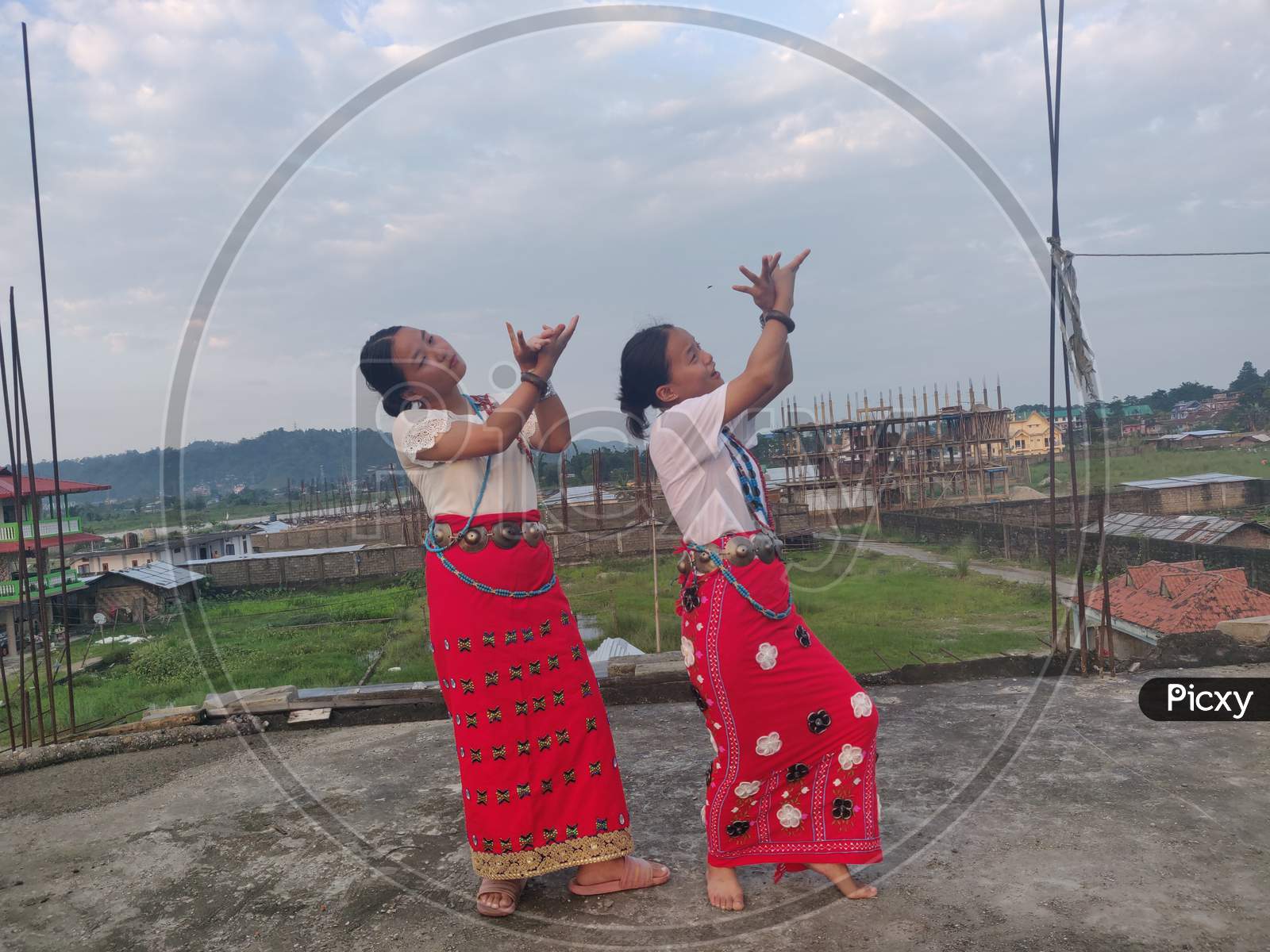 North girls dancing photo, Arunachal Pradesh