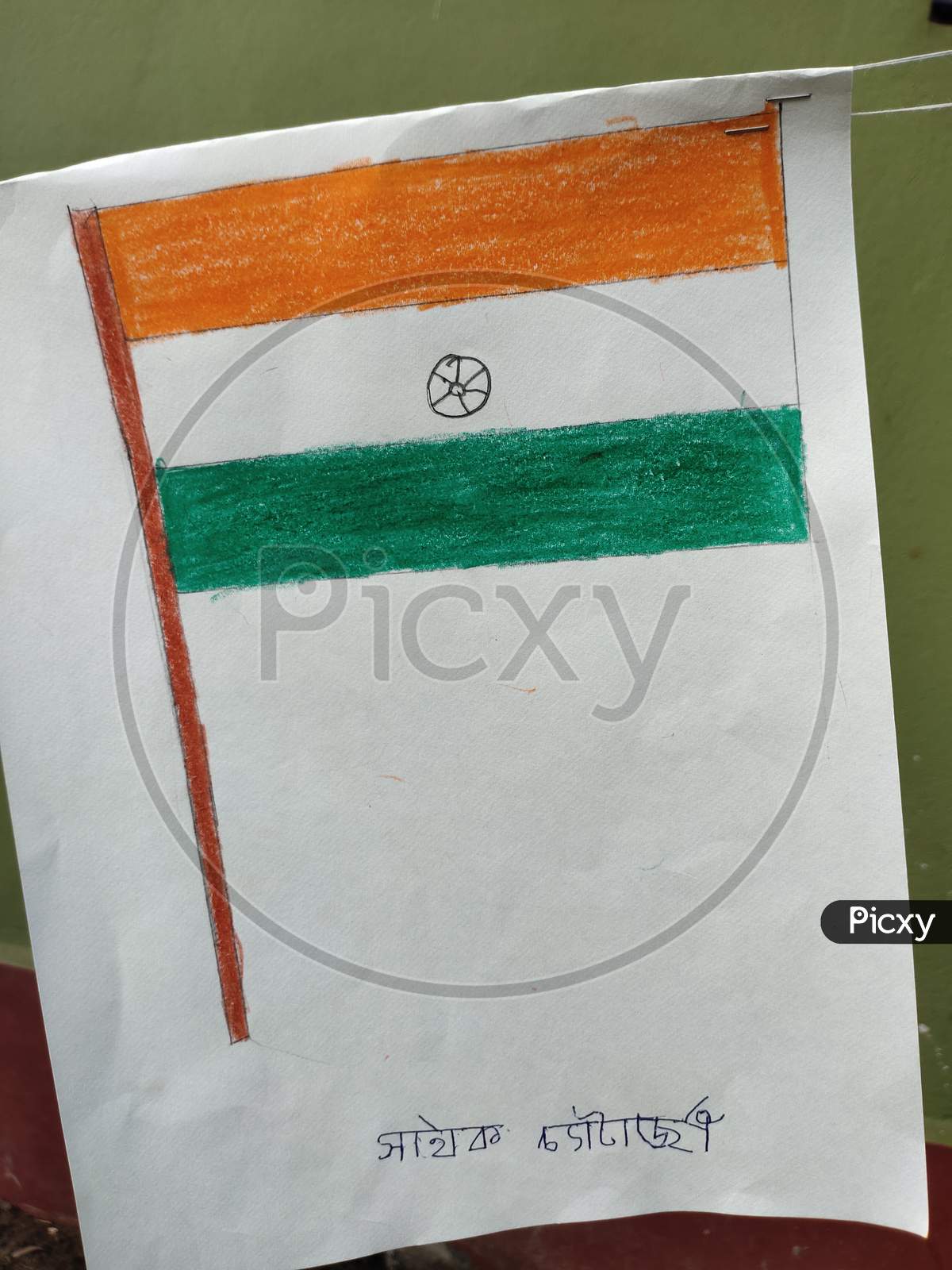 India flag drawing | How to draw Independence Day for school competition |  Independence Day drawing - YouTu… | Independence day drawing, Flag drawing,  Basic drawing