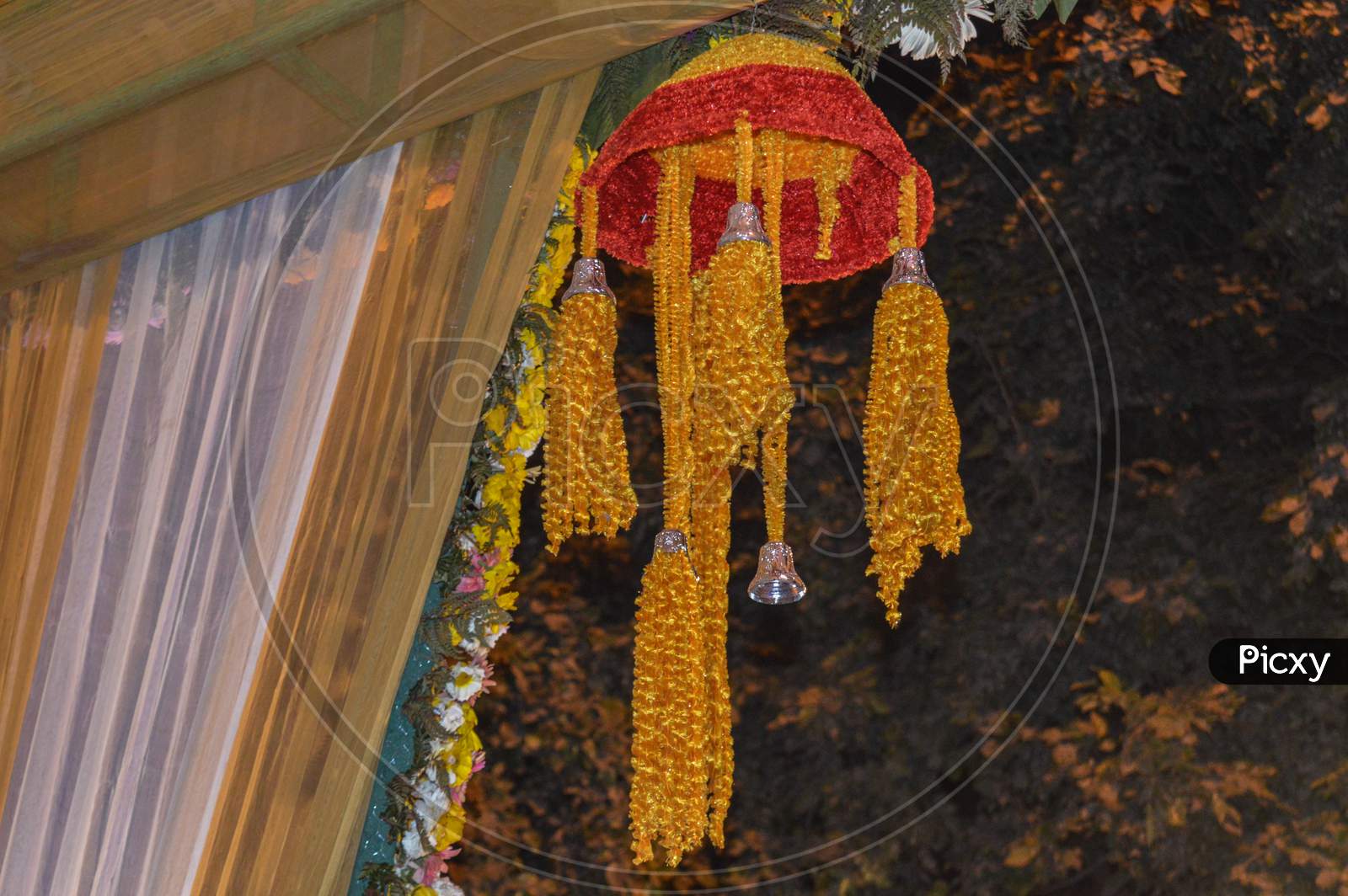 A Beautiful Hanger Decoration In Indian Wedding.