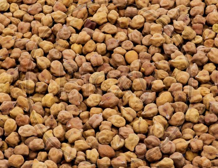 Close-Up Of Brown Gram Seeds As Background