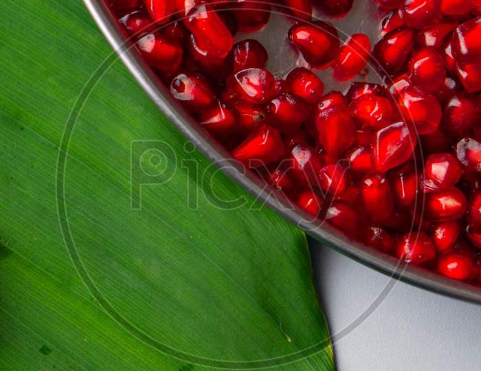 Pomegranate Close-Up Photograph