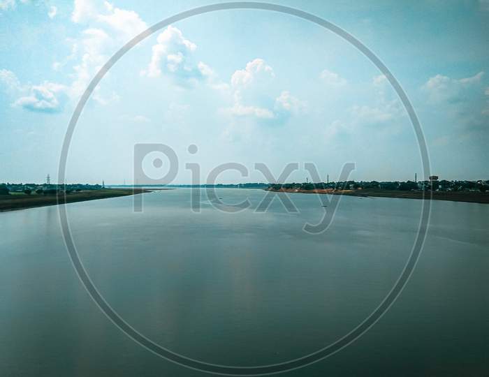 Landscape shot of River Ganges