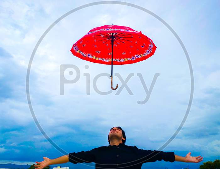 Man with Umbrella