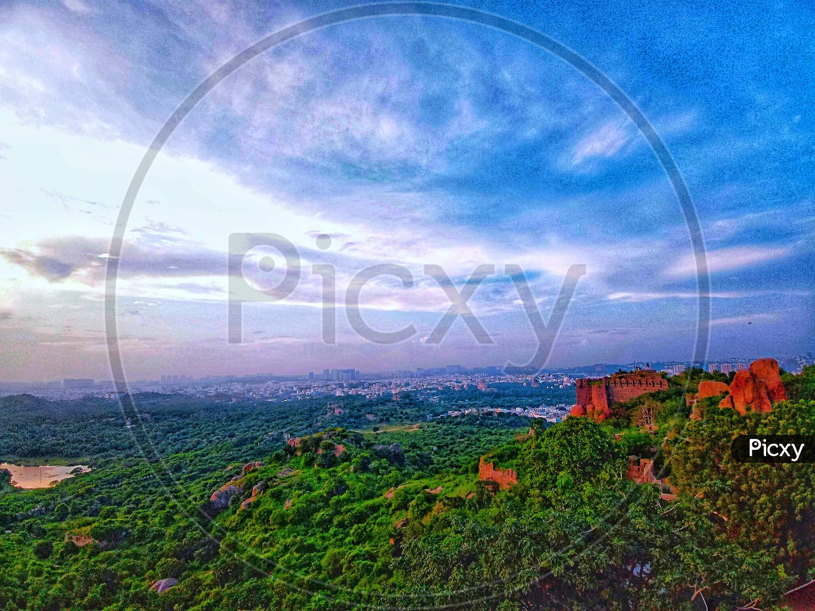 Top view of Golconda fort