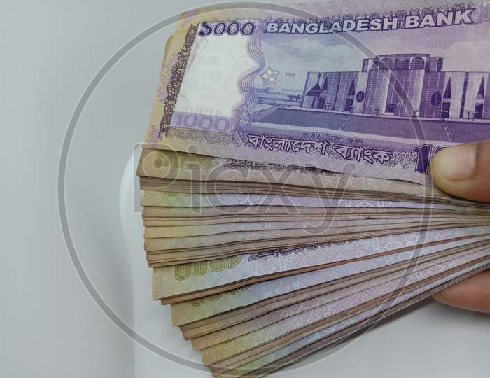 Bangladeshi Bank Note On White Background