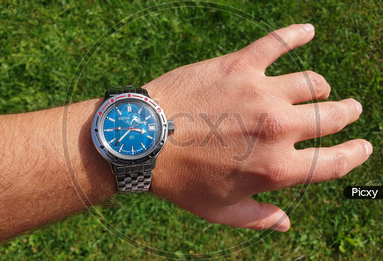 Vintage Vostok Amphibia Russian Blue Scuba Watch