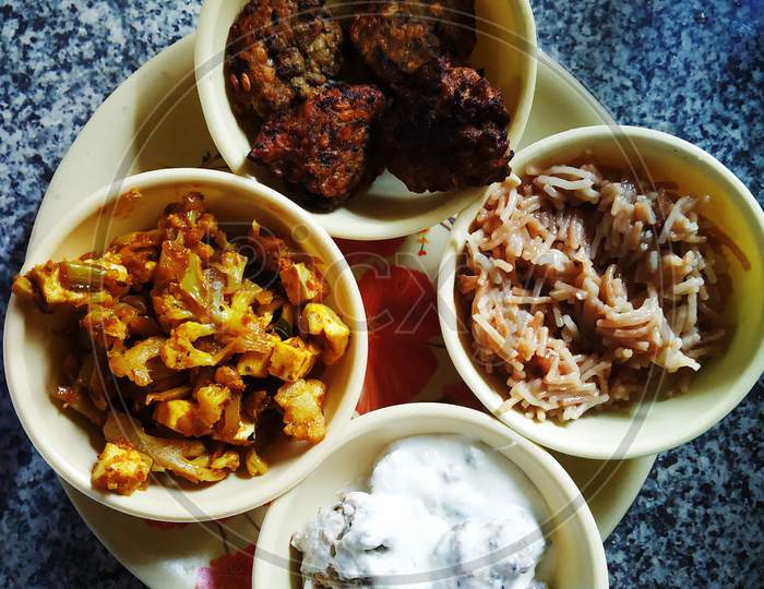 Himachali dishes on the occasion of sair festival