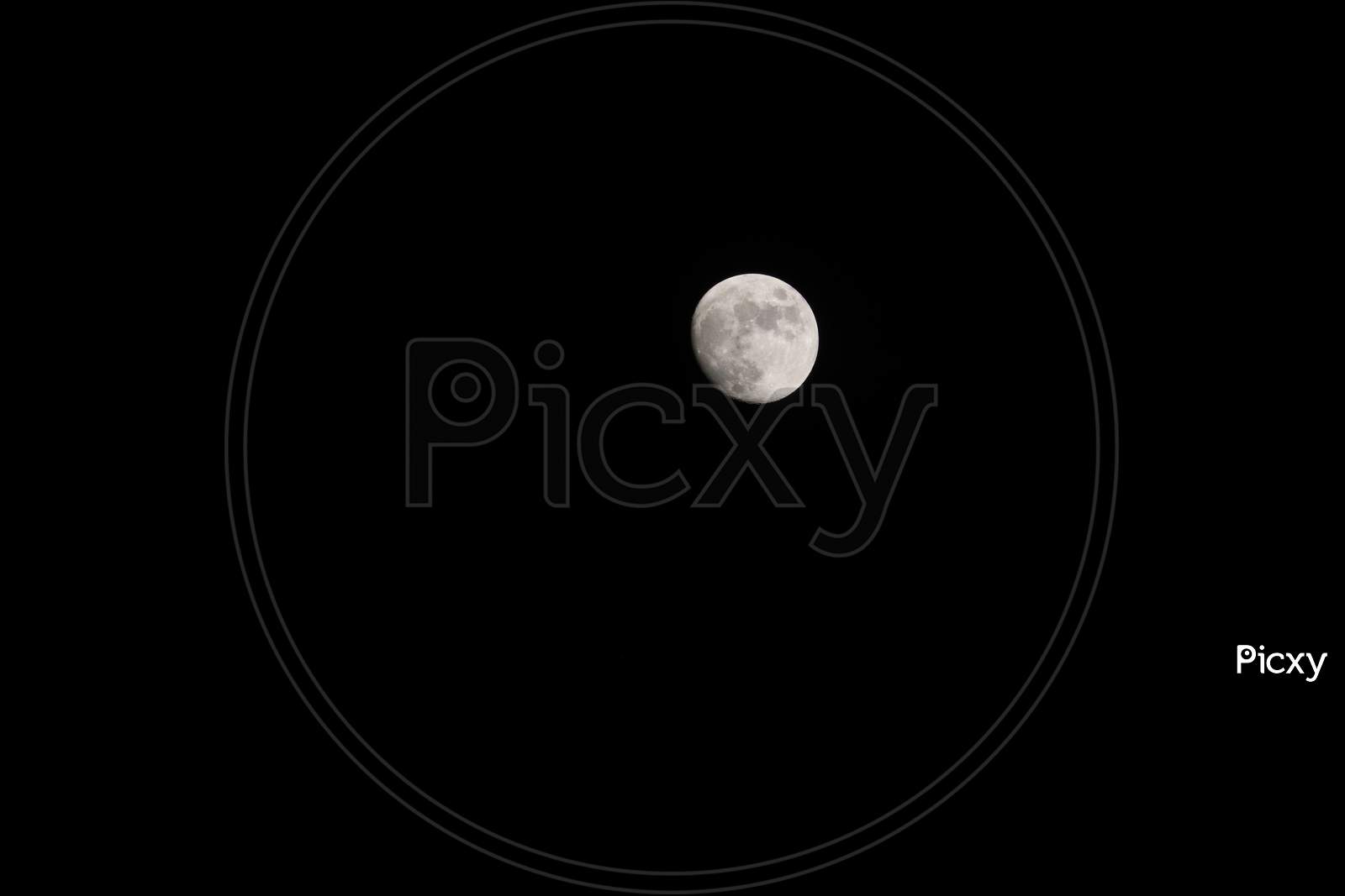 Image of Full Moon On The Dark Night Capture My Dslr Camera.Super Moon ...