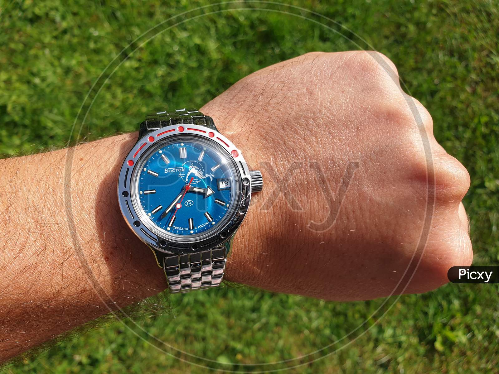 Vintage Vostok Amphibia Russian Blue Diver Watch