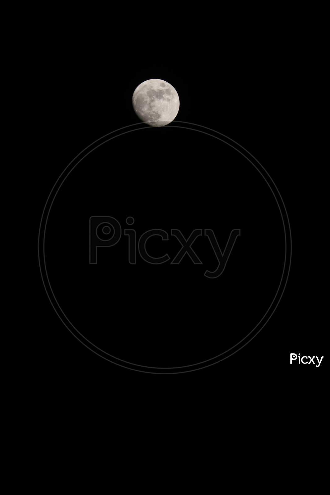 Image of Full Moon On The Dark Night Capture My Dslr Camera.Super Moon ...