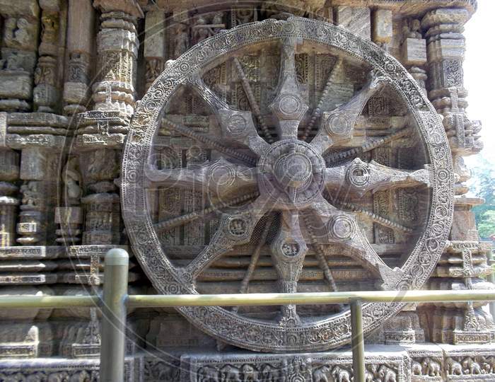 Famous Konark wheel.