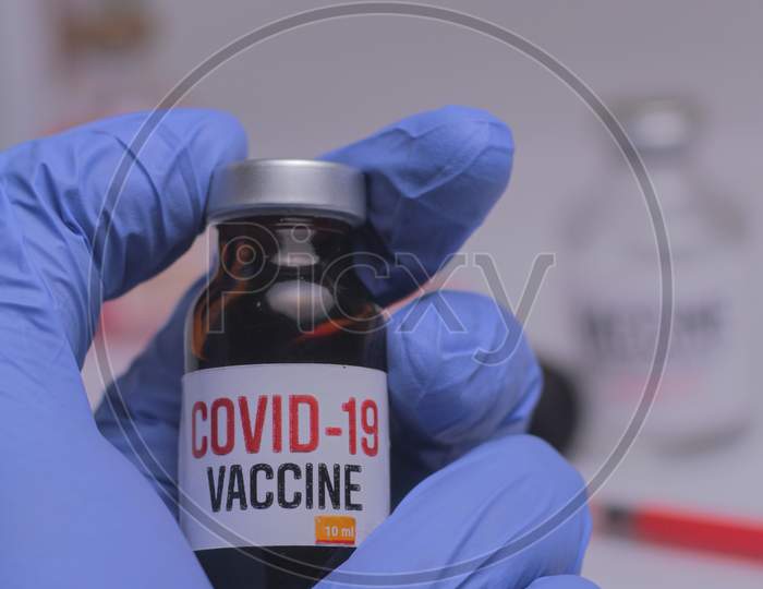 Development and creation of a coronavirus vaccine COVID-19 .Coronavirus Vaccine concept