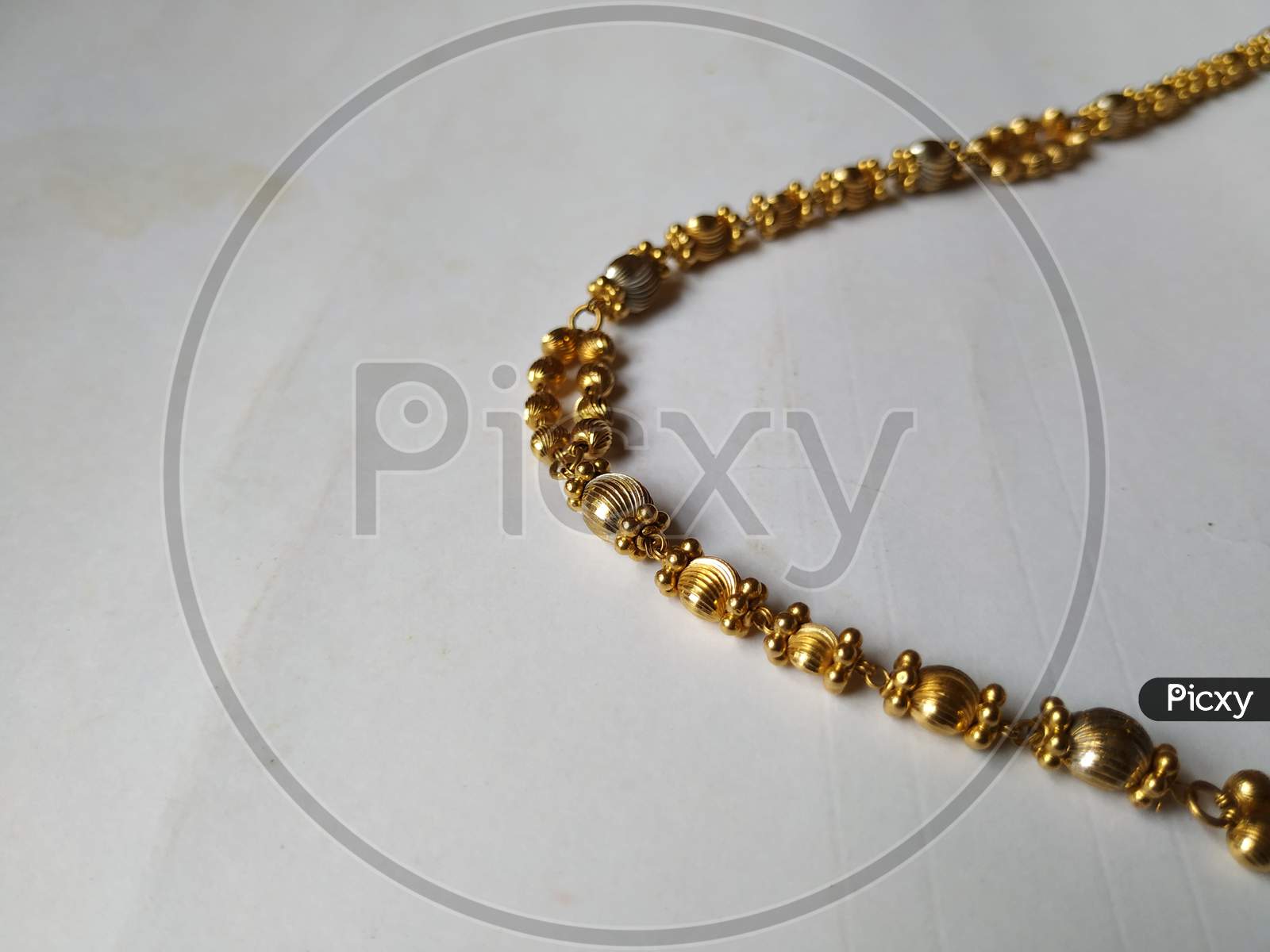 Antique Traditional Women Gold Chain isolated on white background