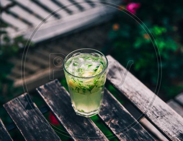 mojito, green, glass, drink, juice, cocktail, photography