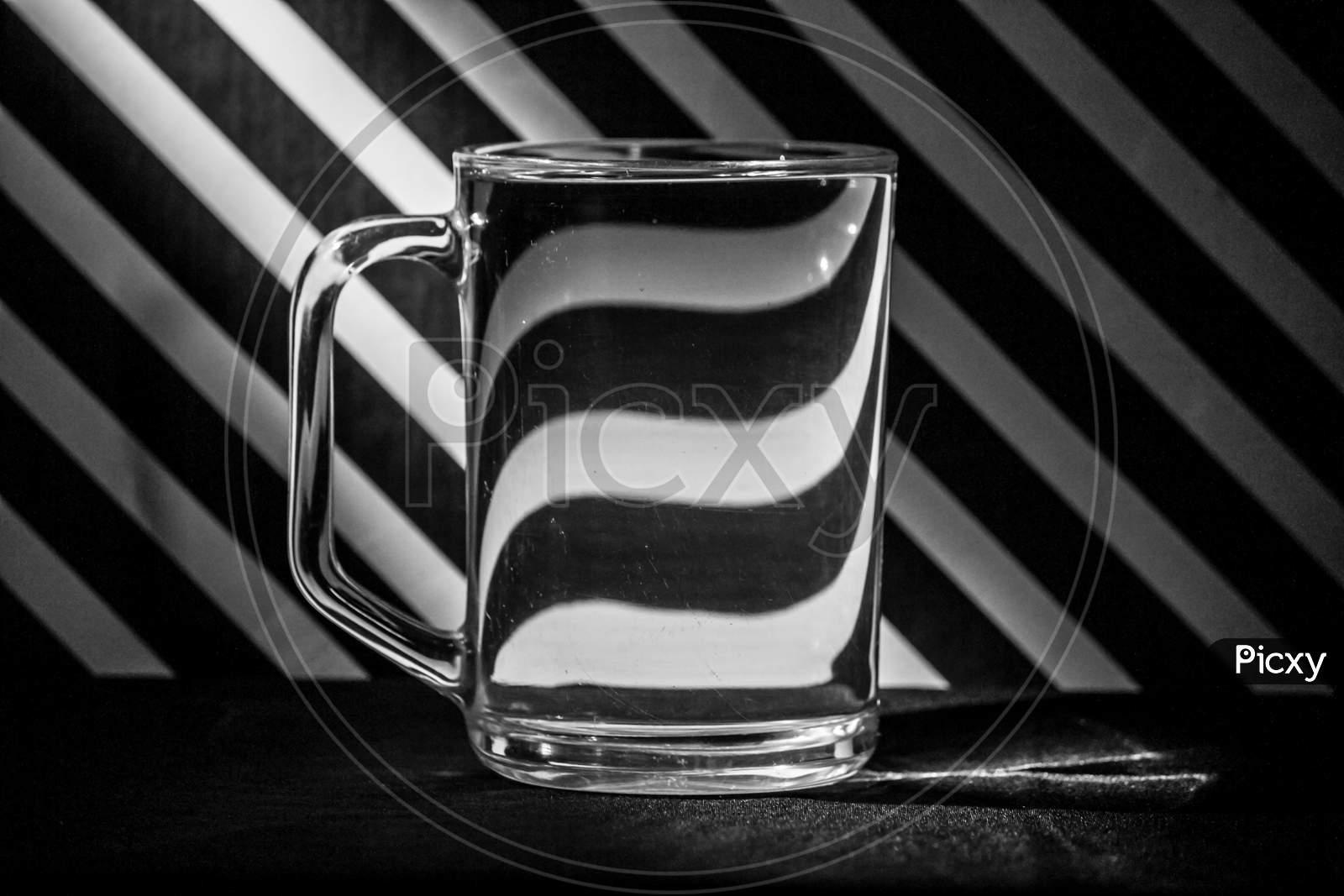 abstract glass mug