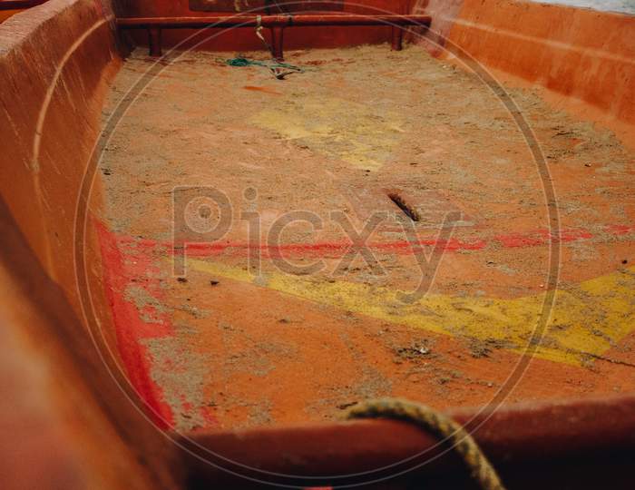 Residual Sand On The Interiors Of A Fishing Boat