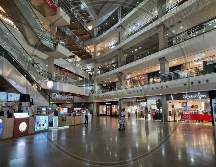Empty Shopping mall, landscape