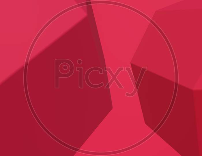 Pink Geometric Shapes Background , Abstract 3D Rendering.