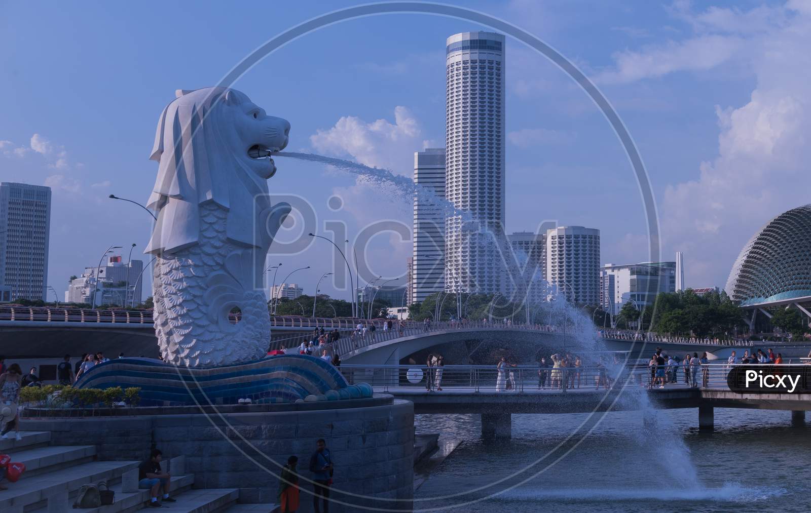 The Merlion Statue Of Singapore