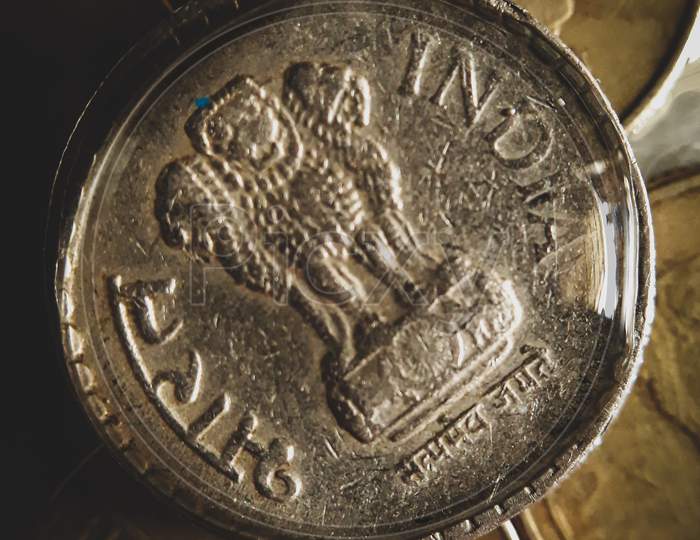 Macro shot of Indian currency