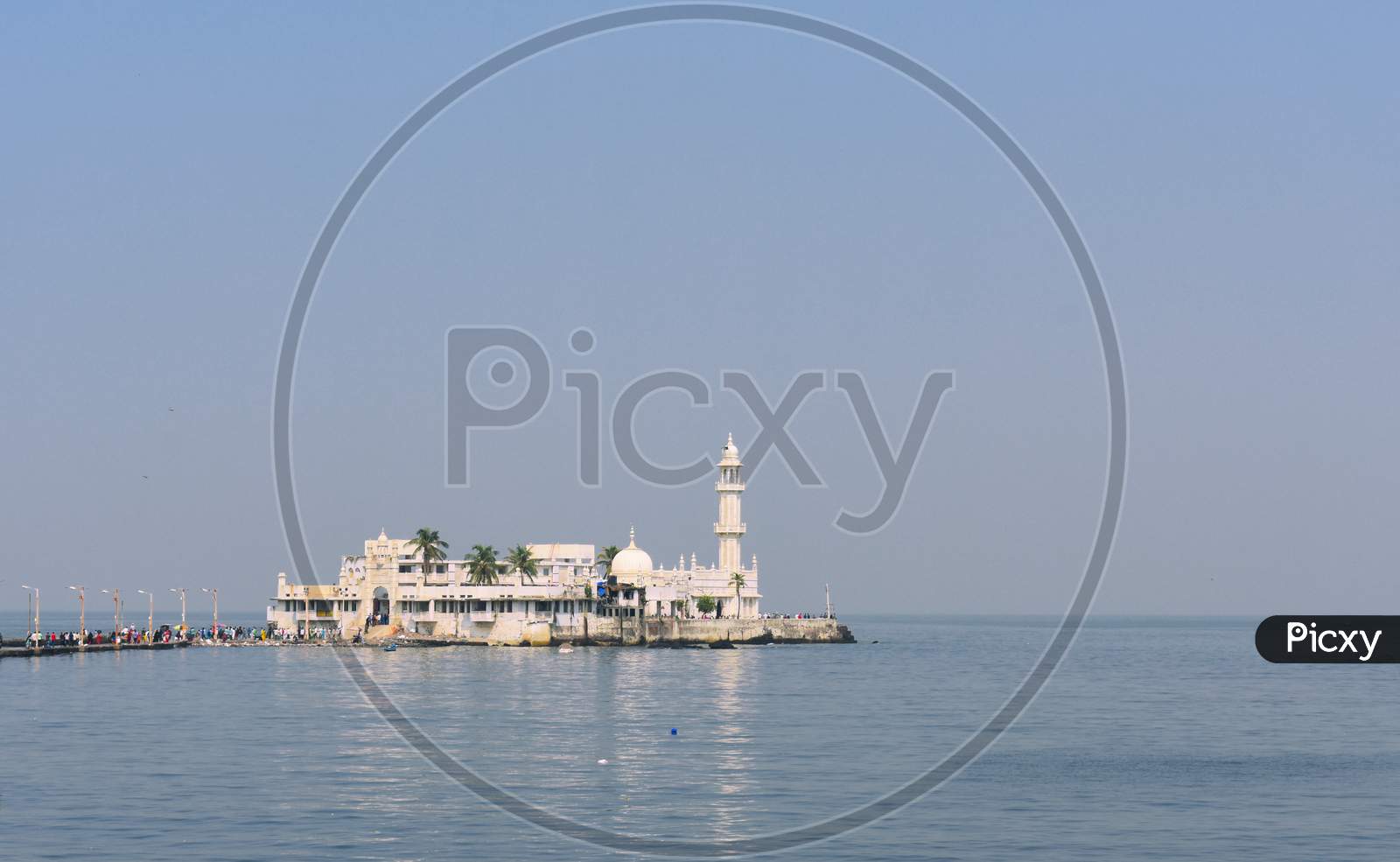 Haji Ali Dargah In Mumbai Port In The Middle Of The Ocean