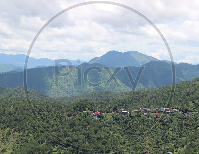 View of Shivalik Range from Kasauli.