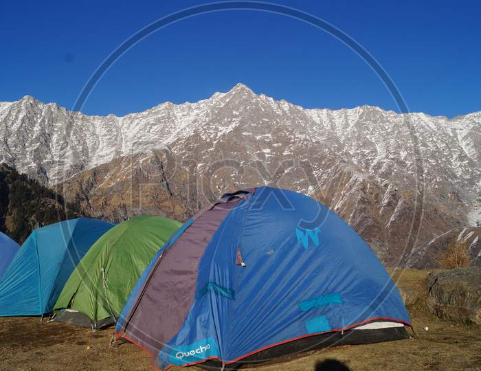 Amazing camping and nature click on top of the mountains Uttarakhand