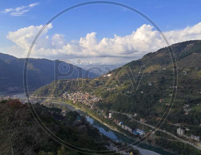 09-March-2020 / Amazing View Of Mandi From Above. Beas River And Mountains