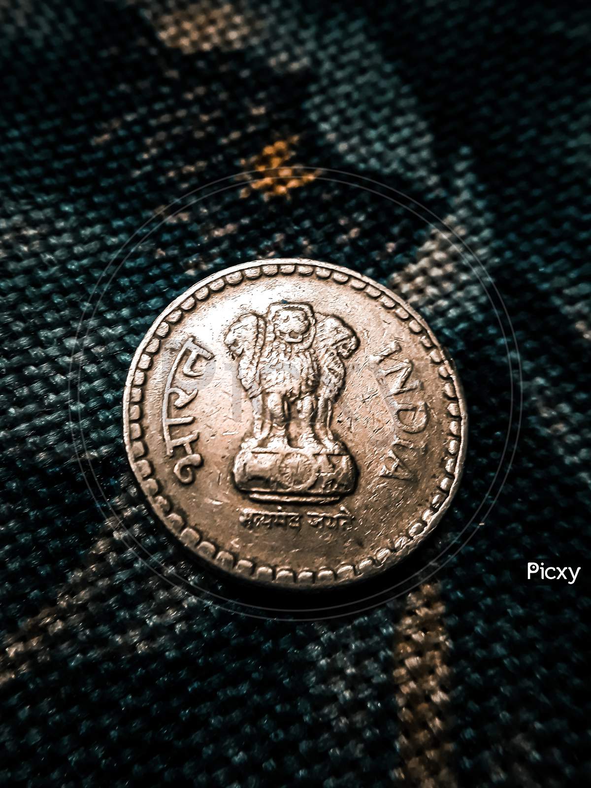 Beautiful macro shot of rupees