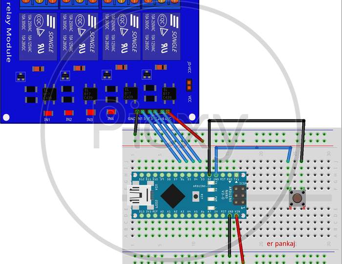 Arduino controlled relay module