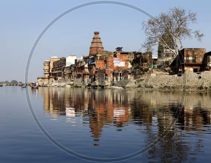 A Temple at the Bank of the River Yamuna