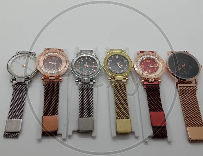 Multiple Colored Hand Watch Stock
