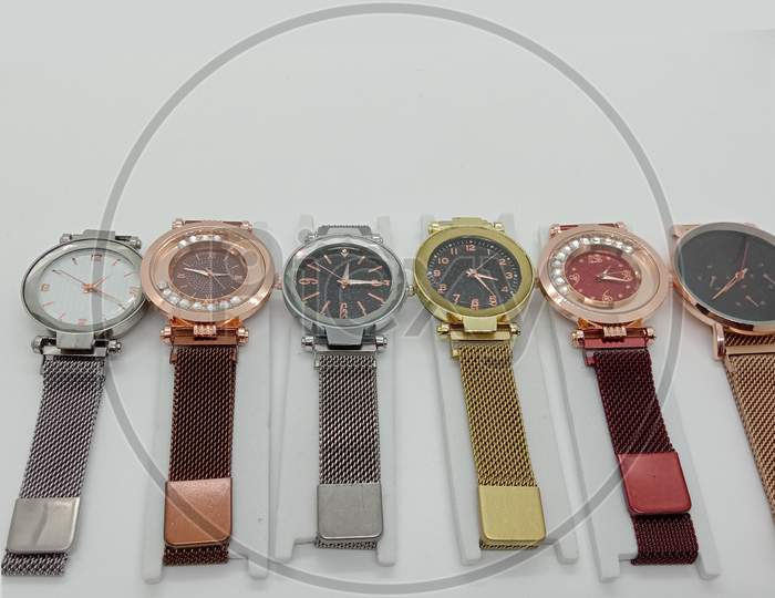 Multiple Colored Hand Watch Stock