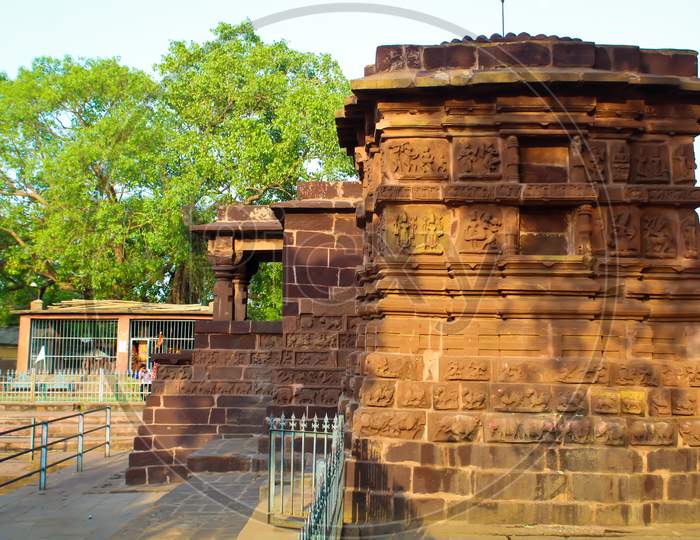 Side View Of Shiva Temple At Dev Baloda. Situated In The District Of Bhilai, Chattisgarh Tourism, India