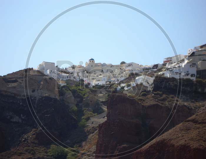 Santorini Is One Of The Cyclades Islands In The Aegean Sea. It Was Devastated By A Volcanic Eruption In The 16Th Century Bc, Forever Shaping Its Rugged Landscape