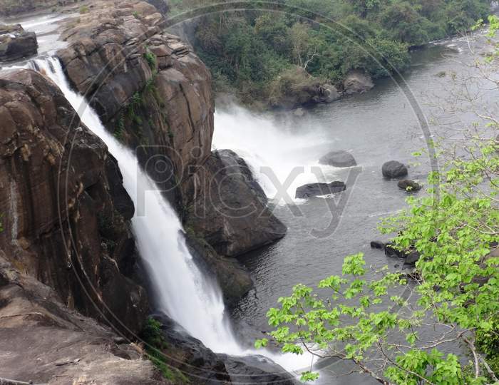 a view of Athirappilly Falls