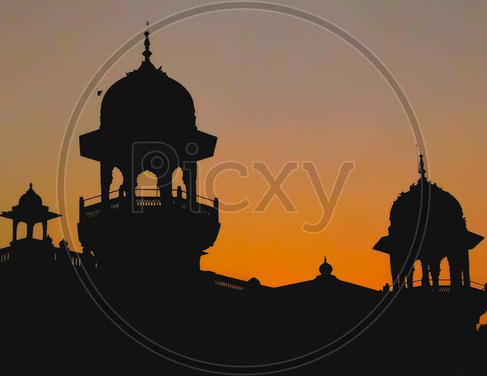 Silhouette Photography of the Allahabad University building.