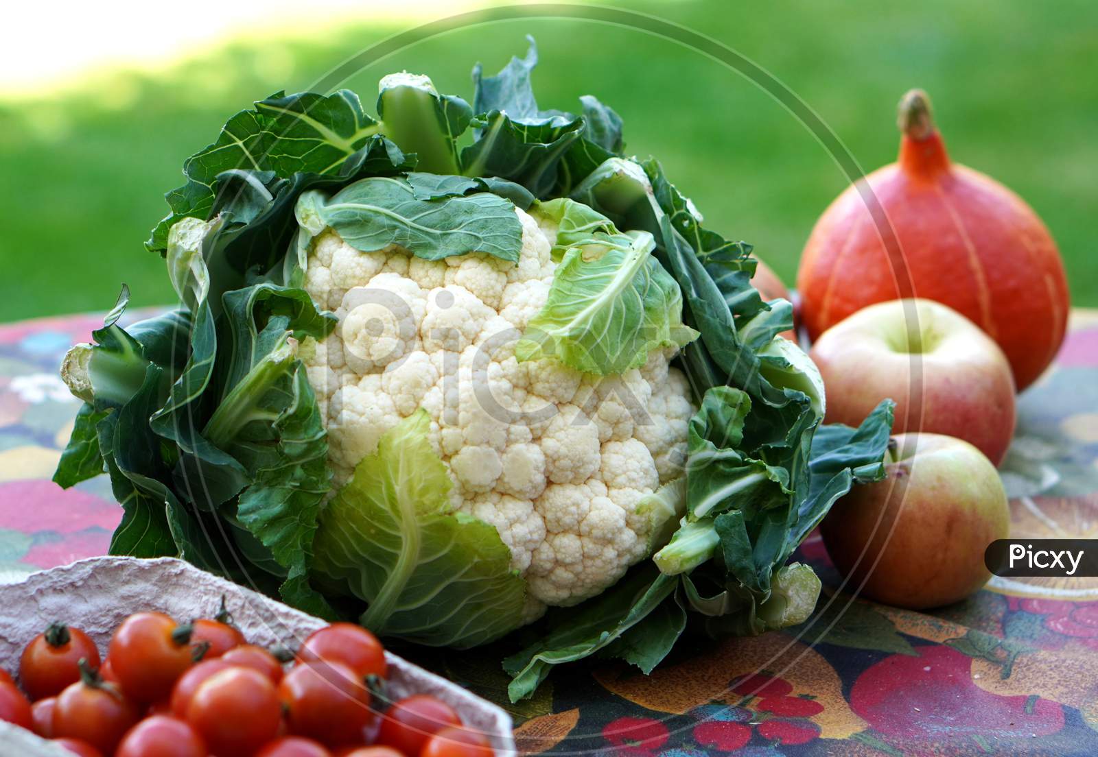 cauliflower closeup image captured at home