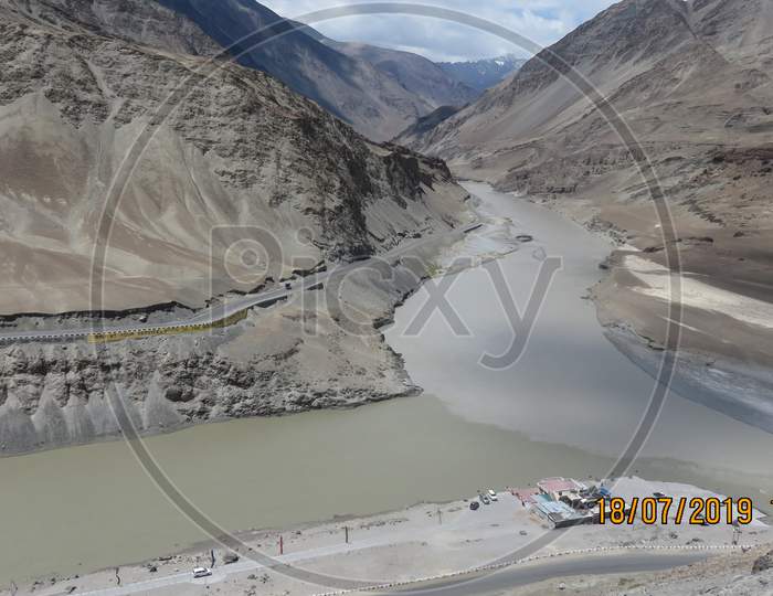 Indus river & Zanskar river sangam