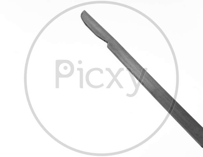 Isolated surgical scalpel on white background