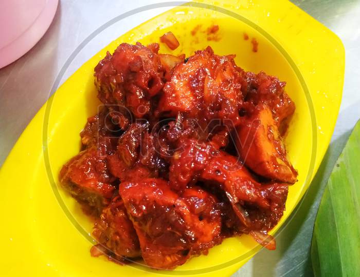 Chinese Delicacy- Chilly Chicken With Soy Sauce.