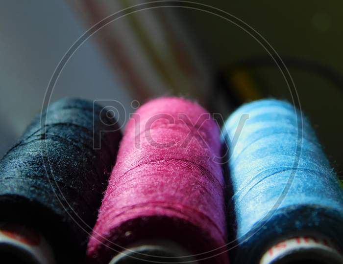 Multicolor thread.