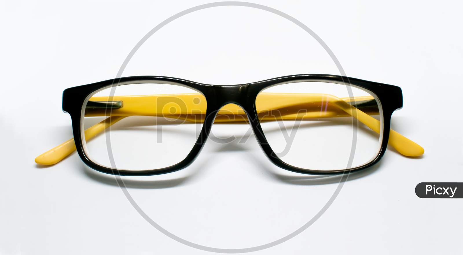 Fashionable modern eye glass isolated on white background