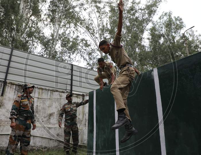 NCC Cadets perform physical exercises and routine drill  at a camp in Jammu on 26,September.2020.