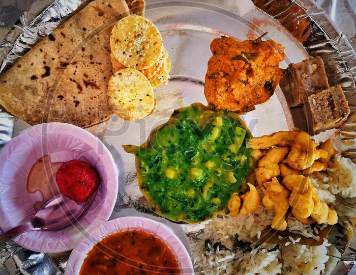 Indian wedding meal