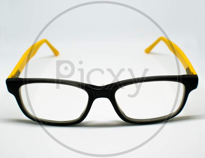 Elegant fashionable spectacles isolated on white background