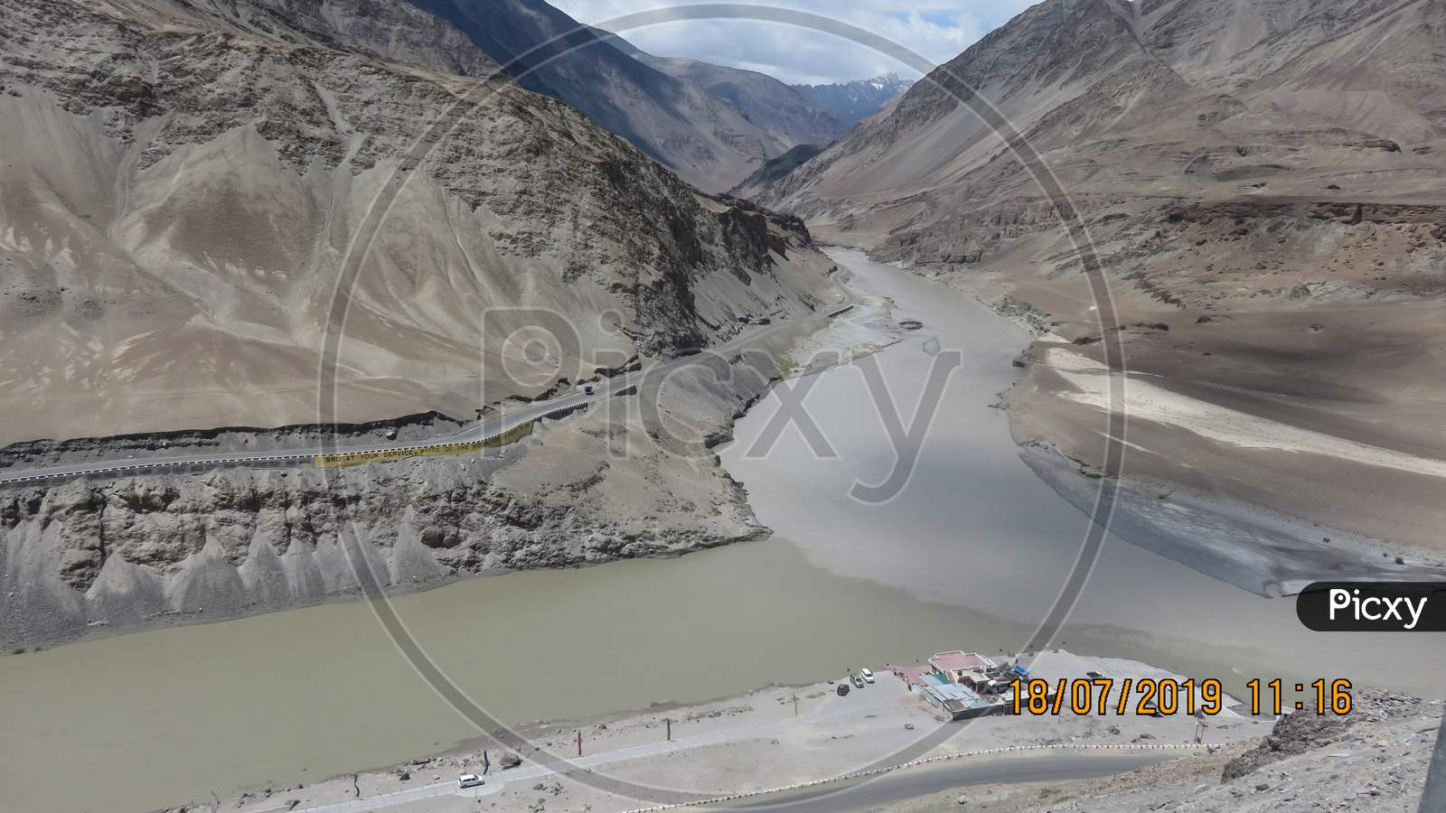 Indus river & Zanskar river sangam
