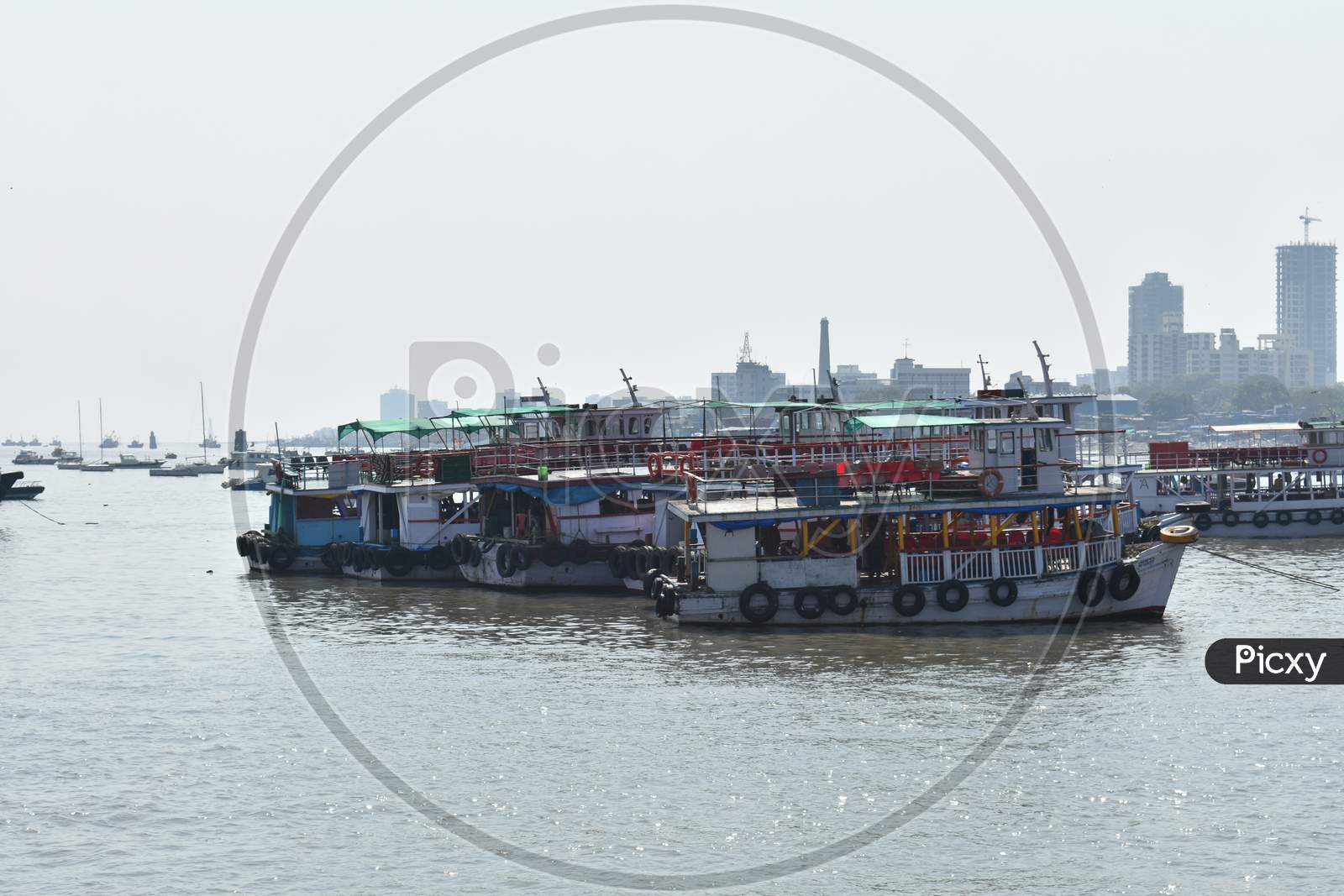 Boats Parked Near Mumbai